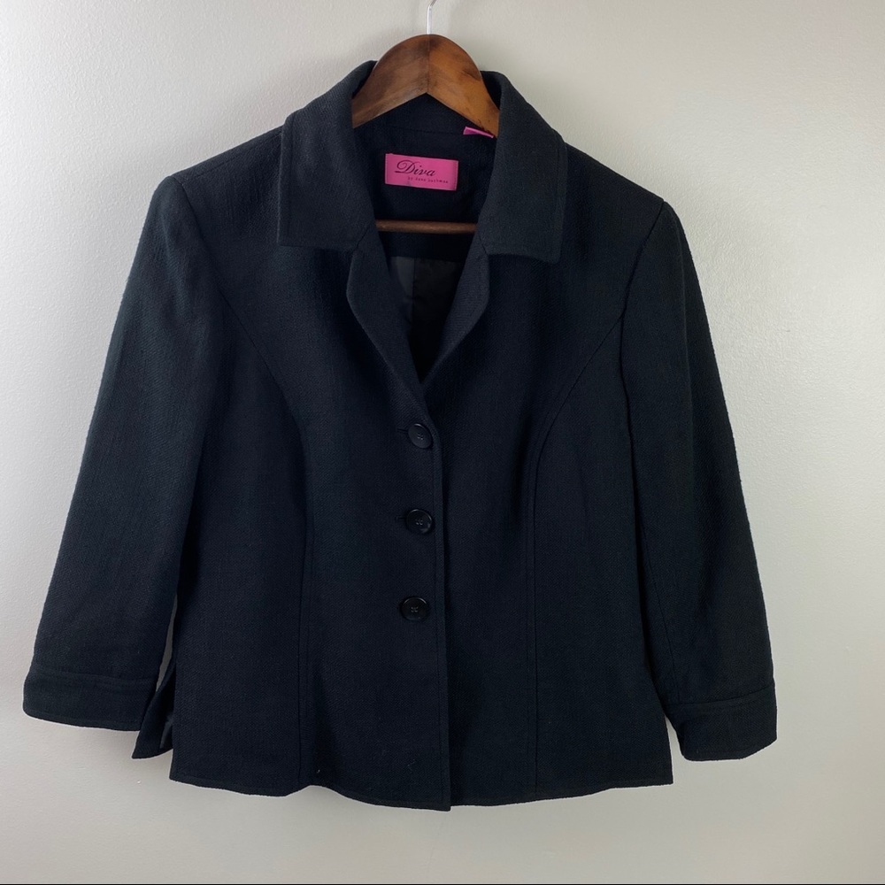 Diva by Dana Bachman Black Jacket Size Medium